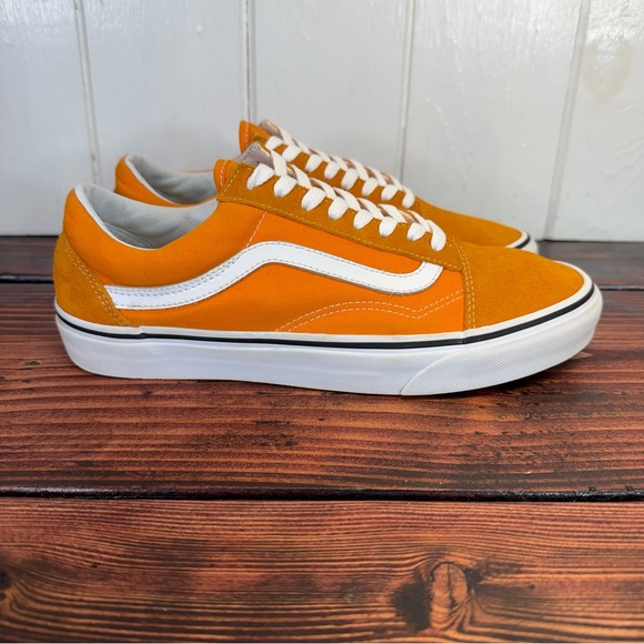 Vans Old Skool Orange Canvas & Suede Sneakers Men’s 10 - Picture 2 of 9